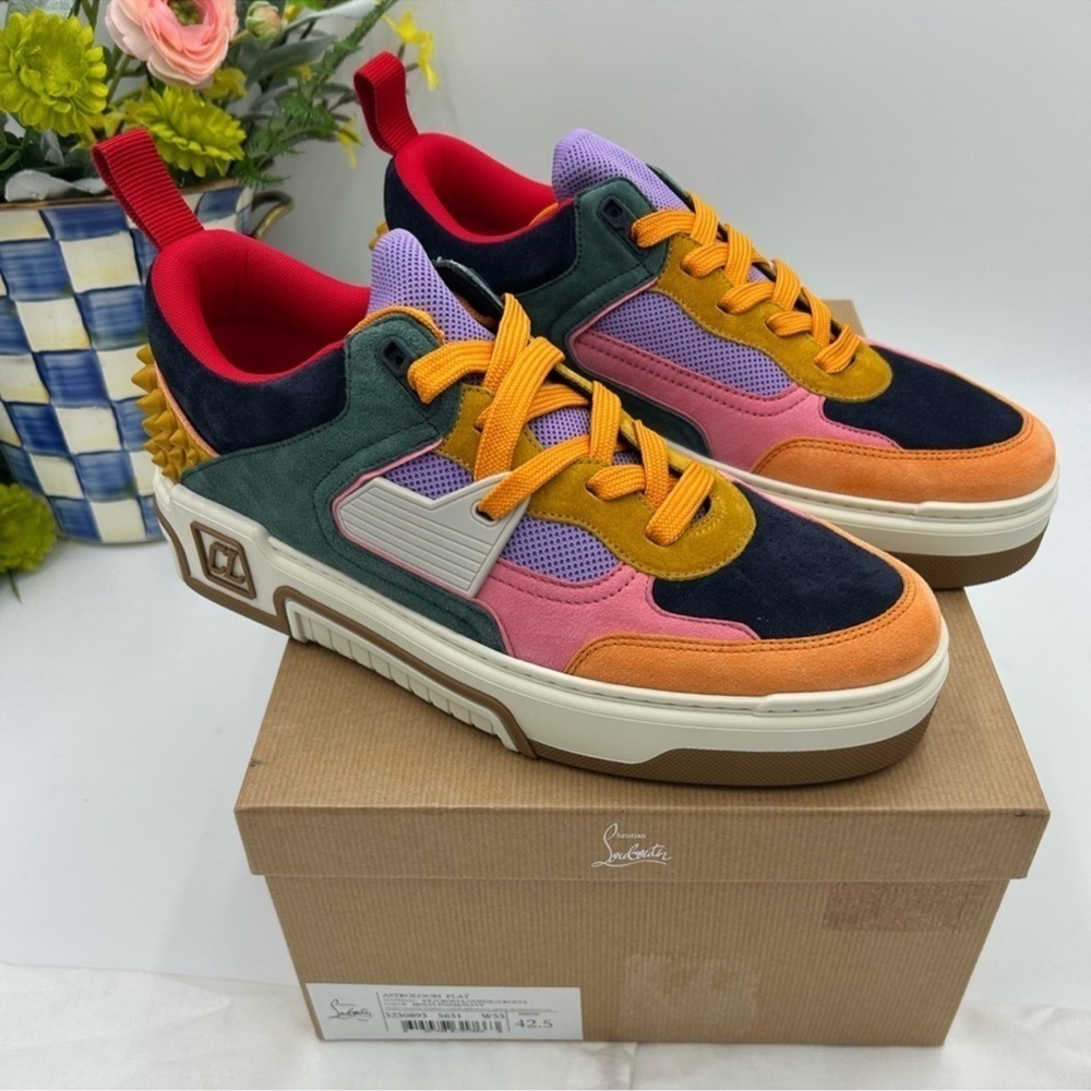 Christian Louboutin Multicolor Sneakers. Astroloubi low top. Size 42.5.